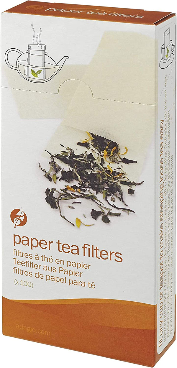 Adagio Teas Paper Tea, 100 filters, White