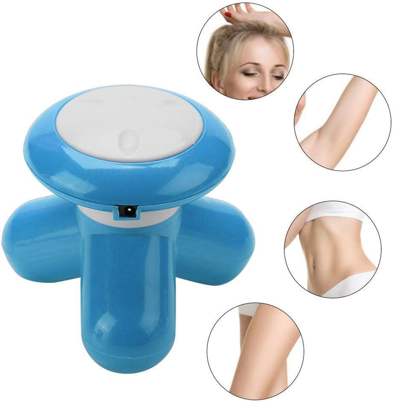 Mini Massager Electric Handheld Vibrating Percussion Massage Body for Neck,Shoulder,Hand,Leg and Foot Rechargeable for Slimming and Relaxing(Blue)