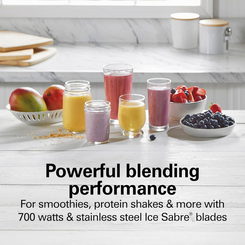 Hamilton Beach Power Elite Wave Action blender-for Shakes & Smoothies, Puree, Crush Ice, 40 Oz Glass Jar, 12 Functions, Stainless Steel Ice Sabre-Blades, Black (58148A)