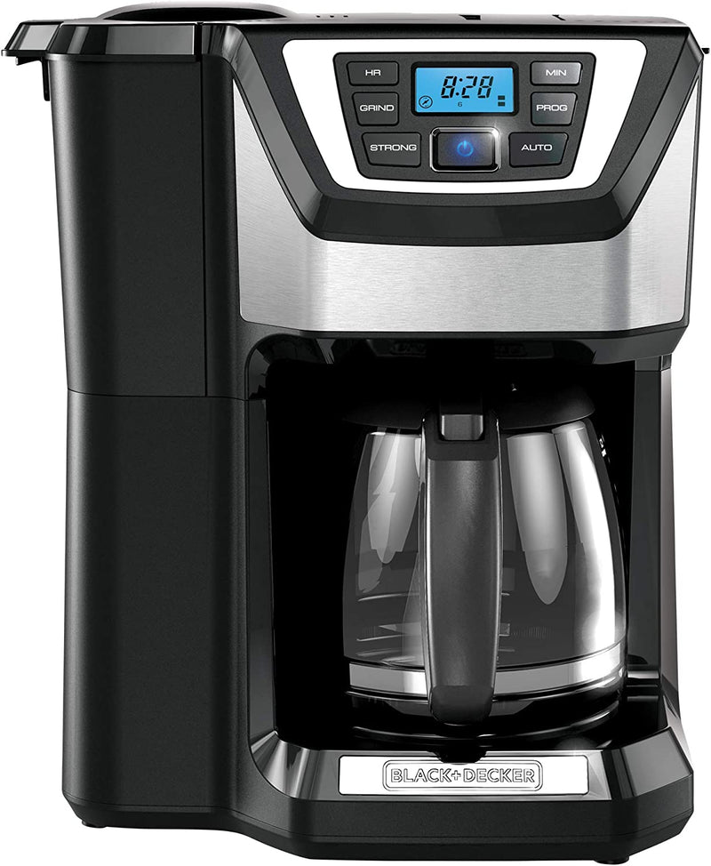 BLACK+DECKER 12-Cup Mill and Brew Coffee Maker, Black, CM5000B