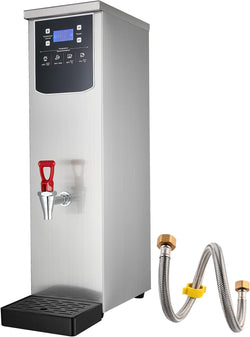 Commercial Hot Water Dispenser Commercial Water Boiler Large Capacity Electric Dispenser, 50L/13Gal Hot Water per Hour, Stainless Steel, 1600W Fast Heating for Tea Coffee Restaurant Hotel Office