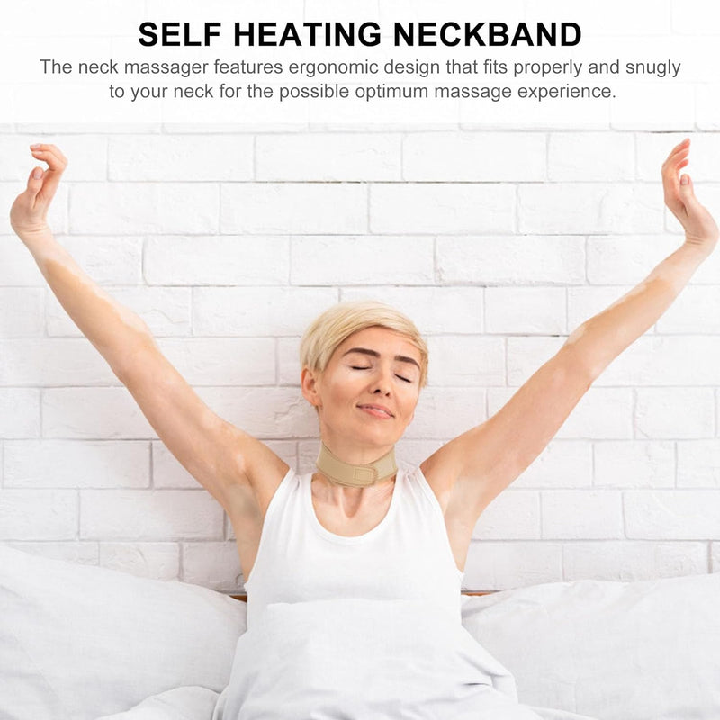 Heallily Neck Massager Tourmaline Neck Guard Self-Heating Belt Magnetic Therapy Wrap Neck Brace