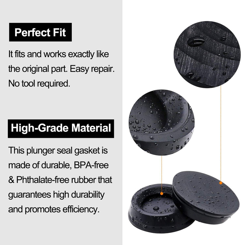 AMI PARTS Plunger Rubber Gasket Replacement Part for AeroPress Coffee and Espresso Maker (2pc)