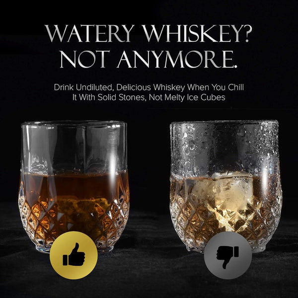 EMCOLLECTION Whiskey Glasses Gifts Set for Men | Wisky Stones Gift set | Bourbon Glass | Bar Accessories | Rocks Glasses (Whiskey Set of 2 Small Glass)