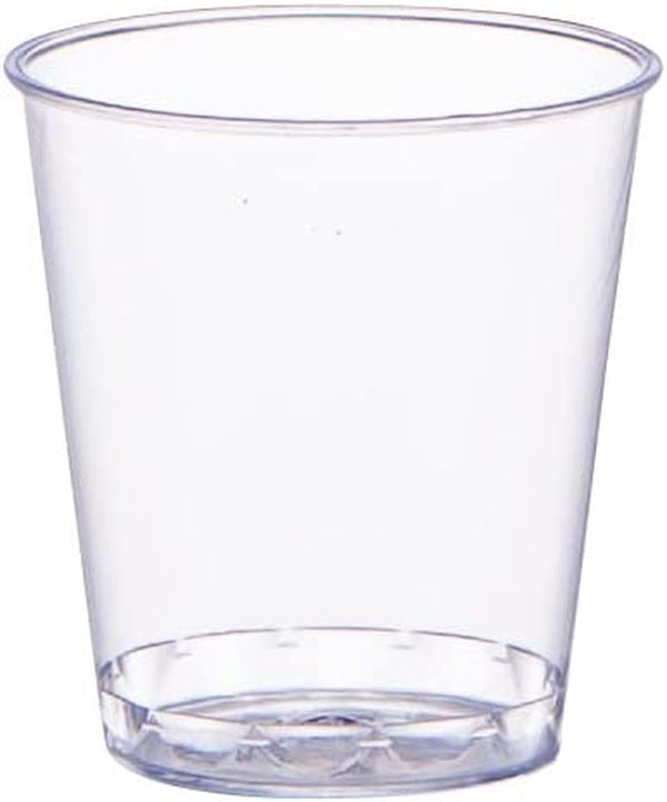 Comfy Package Clear Hard Plastic Shot Glasses [1 oz. - 100 Count] Disposable Shot Cups