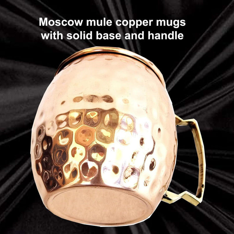 Moscow Mule Copper Mugs | 16oz Copper Cups for Cocktail -100% Pure Copper Moscow Mule Mug Gifts (1 piece)