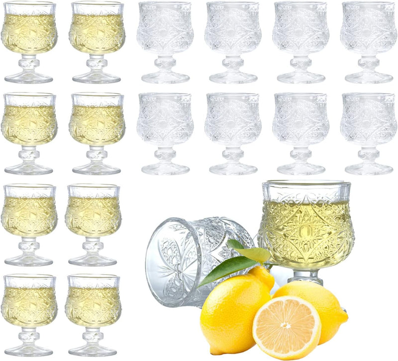 Soopiiso Cordial Glasses,1.7oz/50ml,Shot Glasses Set of 8,shot glasses with stem/tequila shot glasses/Sherry glasses