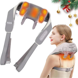 5D Kneading Neck Massager,Shiatsu Back Neck Massager with Heat,Cordless Electric Enjoy It Neck Massager,Massage for Neck,Back,Shoulder, Leg,Deep Massage at Home for Muscle Relaxation