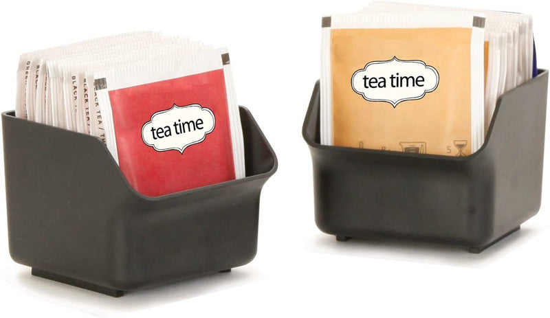 Mind Reader 6 Drawer Tea Bag Holder and Organizer, Black