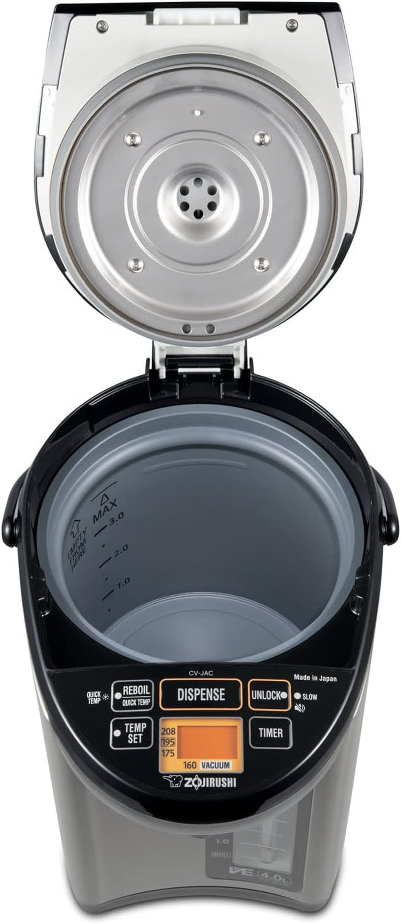 Zojirushi CV-JAC40XB Water Boiler & Warmer, 4.0-Liter, Stainless Black