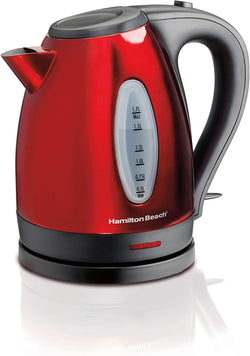 Hamilton Beach Electric Tea Kettle, Water Boiler & Heater, 1.7 Liter, Cordless Serving, 1500 Watts for Fast Boiling, Auto-Shutoff and Boil-Dry Protection, Stainless Steel (40880)