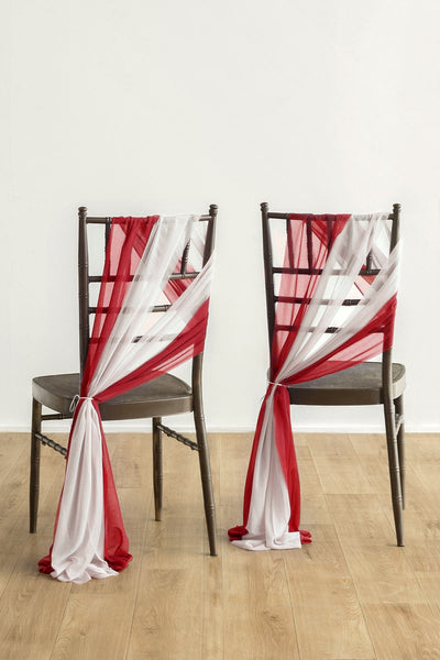 Aisle & Chair Decor Set in Christmas Red & Sparkle