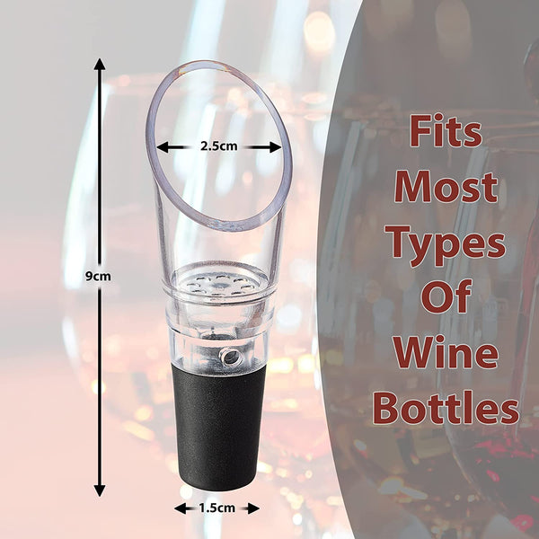 SUPERSTUFF Wine Aerator Pourer Spout, Red Wine Air Aerator and Decanter Spout, Portable Instant Wine Aerating, Suitable for Most Wine Bottles, Wine Gifts Idea 1 Pack
