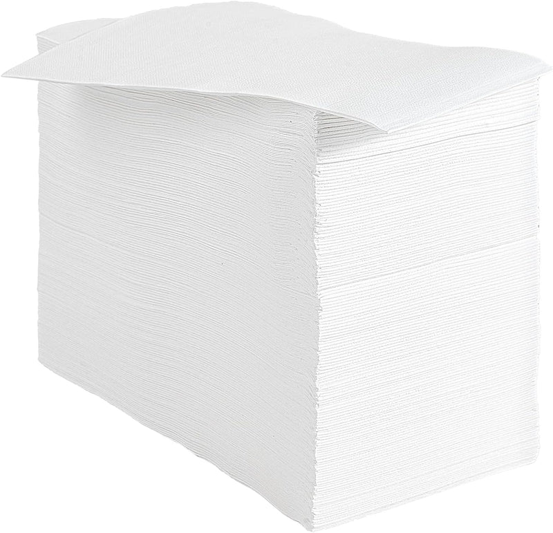 400 Pack Vplus Premium Quality Guest Towels Disposable Dinner Napkins Soft, Absorbent, Party Napkins for Wedding Reception,Parties, Dinners or Catering Events，and Everyday Use (White, 400)
