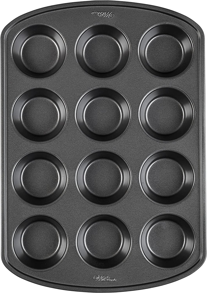 Wilton Perfect Results Premium Non-Stick Bakeware Cupcake Pan, 12-Cup, Steel