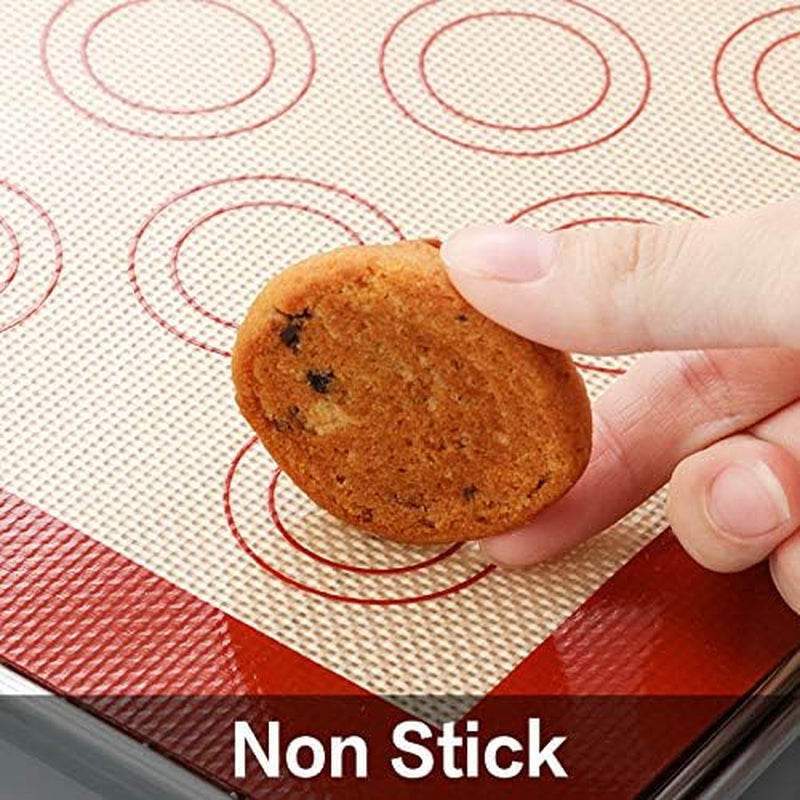 Stainless Steel Baking Sheet Tray Cooling Rack with Silicone Baking Mat Set, Cookie Pan with Cooling Rack, Set of 9 (3 Sheets + 3 Racks + 3 Mats), Non Toxic, Easy Clean