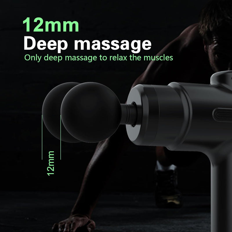 Massage Gun Deep Tissue Percussion Massager for Athletes,Handheld Body Back Muscle Massager with 8 Massage Heads