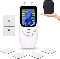 conree TENS Unit Muscle Stimulator for Pain Relief Physical Therapy, Dual Channels Electronic Pulse Massager with 24 Programs for Back, Neck, Sciatica, Shoulder Pain Relief with Travel Hard Case.