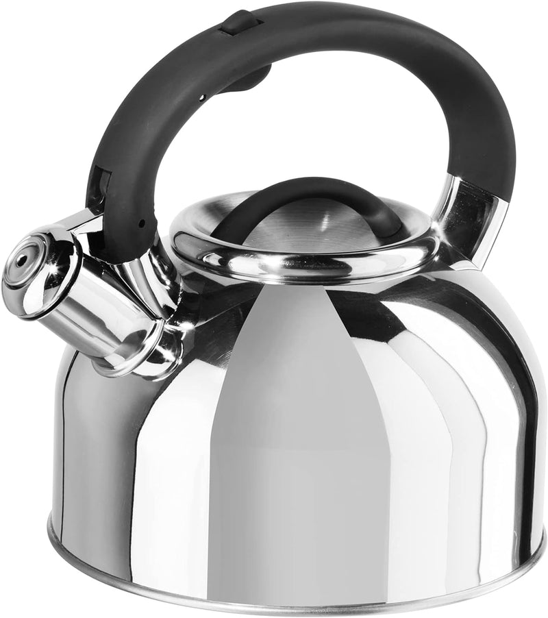 OGGI Tea Kettle for Stove Top - 64oz / 1.9lt, Stainless Steel Kettle with Loud Whistle, Ideal Hot Water Kettle and Water Boiler - Blue