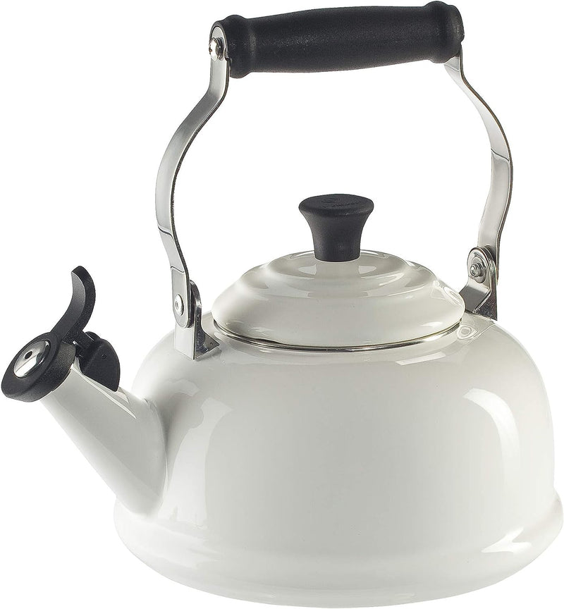 Le Creuset Enamel On Steel Whistling Tea Kettle, 1.7 qt., Cerise