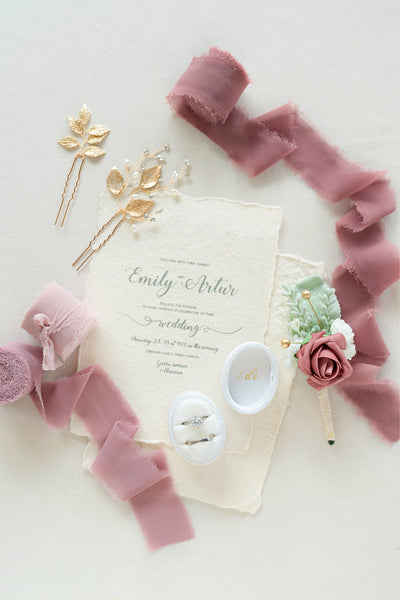 Ribbons in Dusty Rose