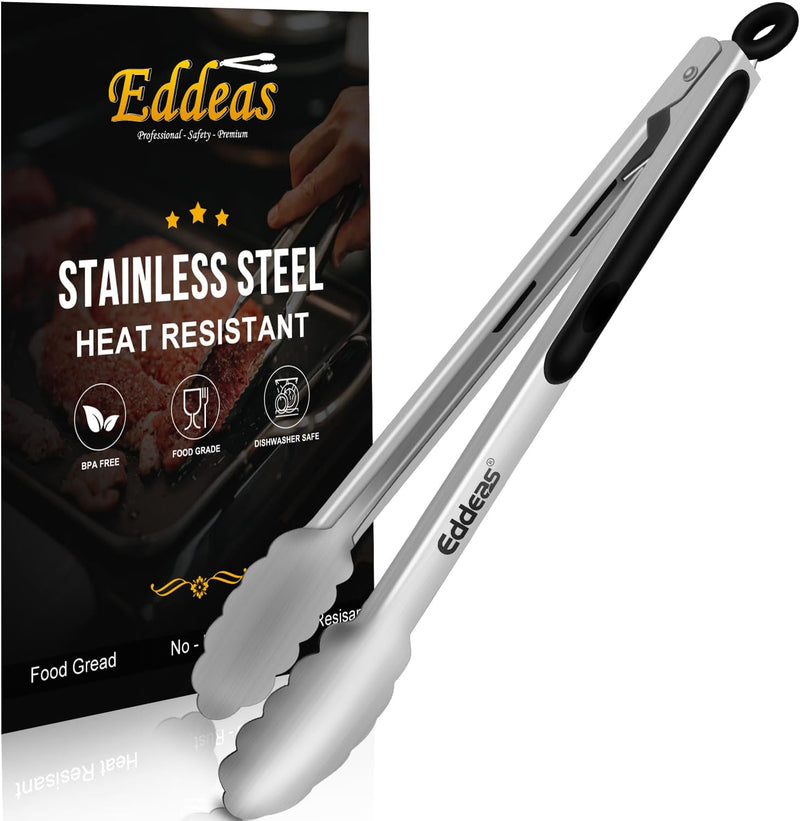 Eddeas Mini Tongs For Serving Food，Set fo 12 Small Tongs For Appetizers，Small Stainless Steel Metal Cooking Tongs，for Tea Party Coffee Bar, 4 inch Sugar Tongs - Silver