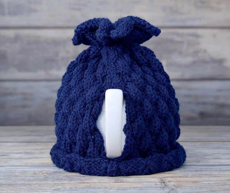 Navy Teapot Cozy Tea Pot Cosy Cover Knitted Warmer Cosie