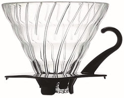 Hario V60 Glass Coffee Dripper, Size 02, Black