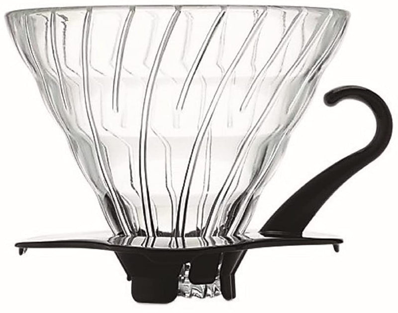 Hario V60 Glass Coffee Dripper, Size 02, Black