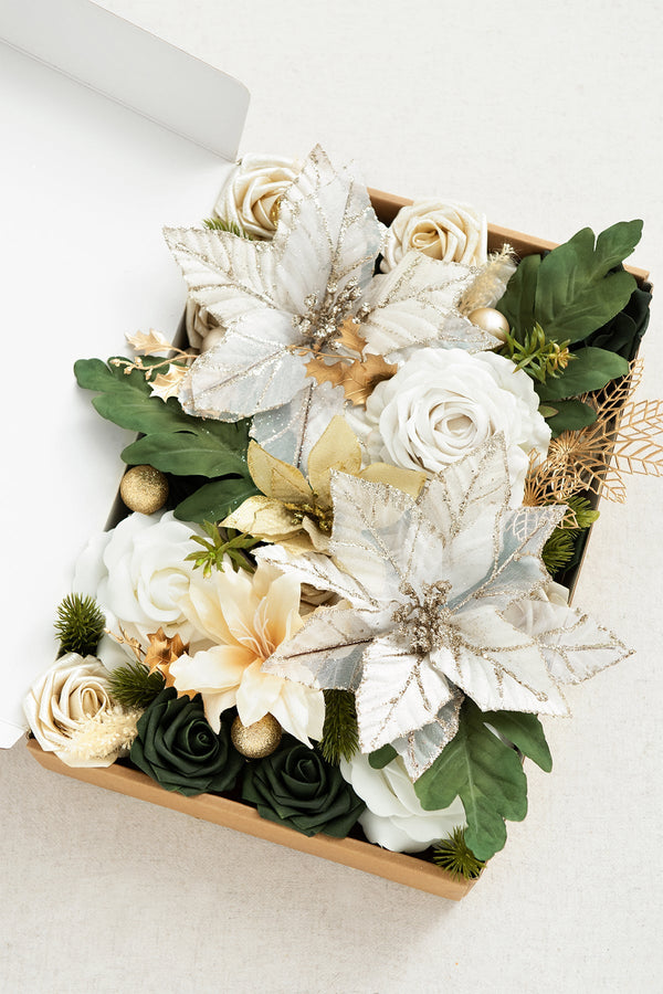Designer Flower Boxes - DIY Champagne Christmas