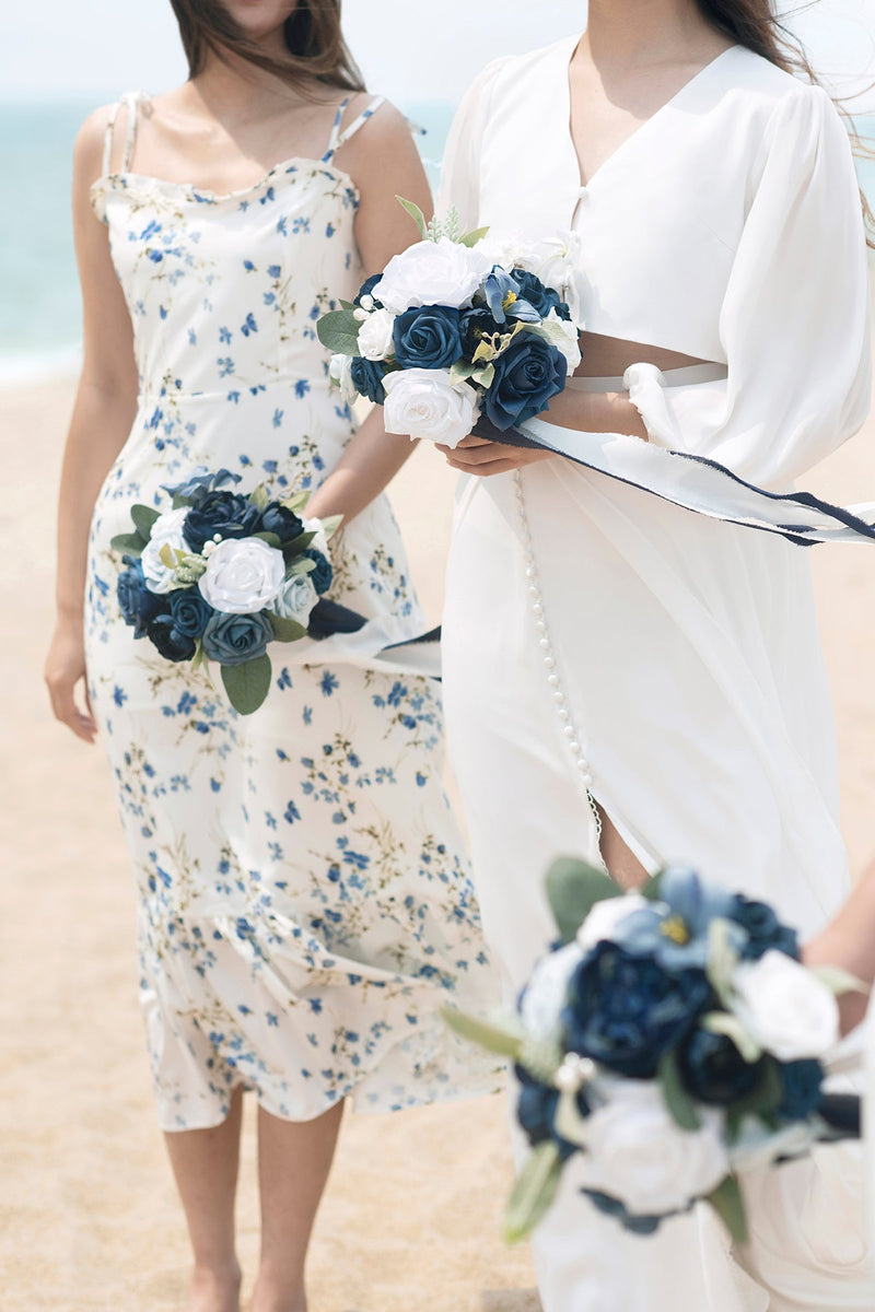 Dusty Blue  Navy Bridal Flower Package - Pre-Arranged