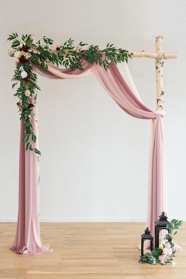 Dusty Rose  Cream Wedding Arch Drapes
