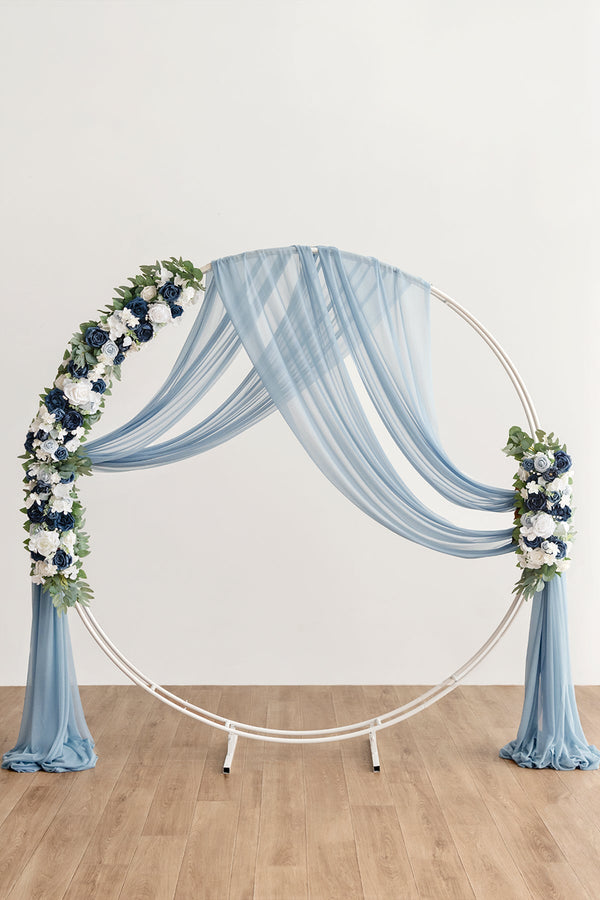 Dusty Blue  Navy Arch Flower Arrangements