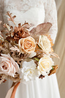 Standard  Free-Form Bridal Bouquet in Rust & Sepia