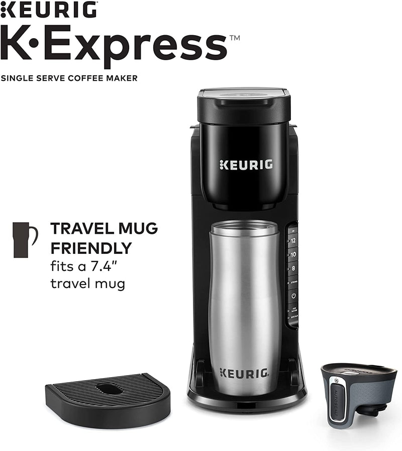 Keurig K-Express Coffee Maker, Single Serve K-Cup Pod Coffee Brewer, Black, 12.8” L x 5.1” W x 12.6” H