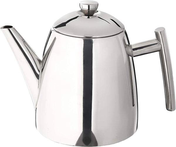 Frieling 18/8 Stainless Steel Teapot with Infuser, Tea Warmer with Teapot Infuser for Loose Tea, 34 Ounces
