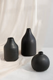 Black Ceramic Vases - 3 Styles