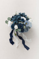 Standard Round Bridal Bouquet in Noble Navy Blue