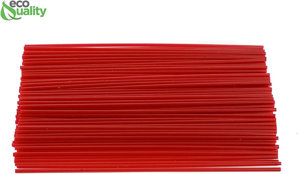1000 Count Plastic Stirrer 7.5inch, Sip Stirrer, Sip Straw, For Coffee, Cocktail, Latte and Tea - 7.5 Inches, 1000/Box, Red