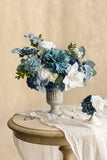 DIY Designer Flower Boxes in Dusty Blue & Navy
