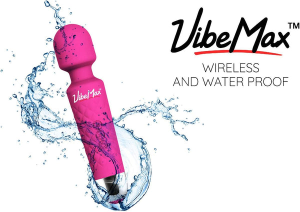 Rechargeable Personal Massager - Powerful Multi Speed Vibration - Whisper Quiet - Waterproof - for Muscle Tension Relief - Pink