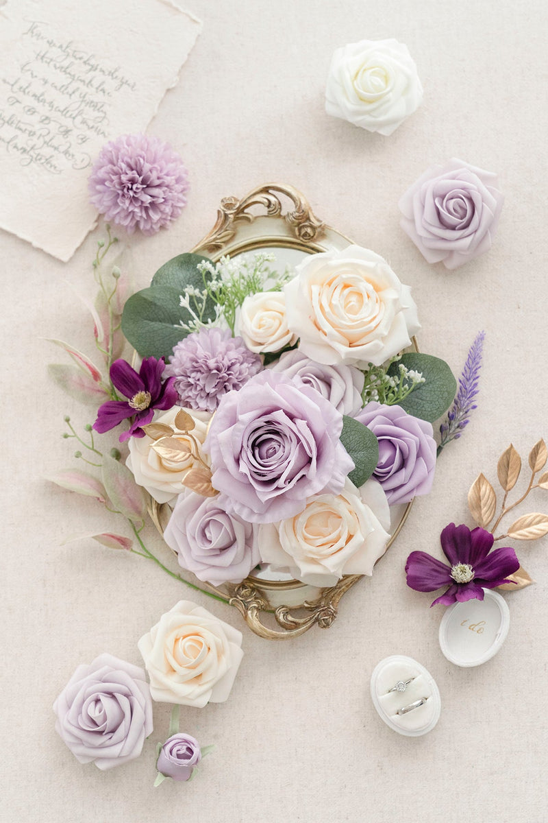 DIY Designer Flower Boxes - Lilac  Gold