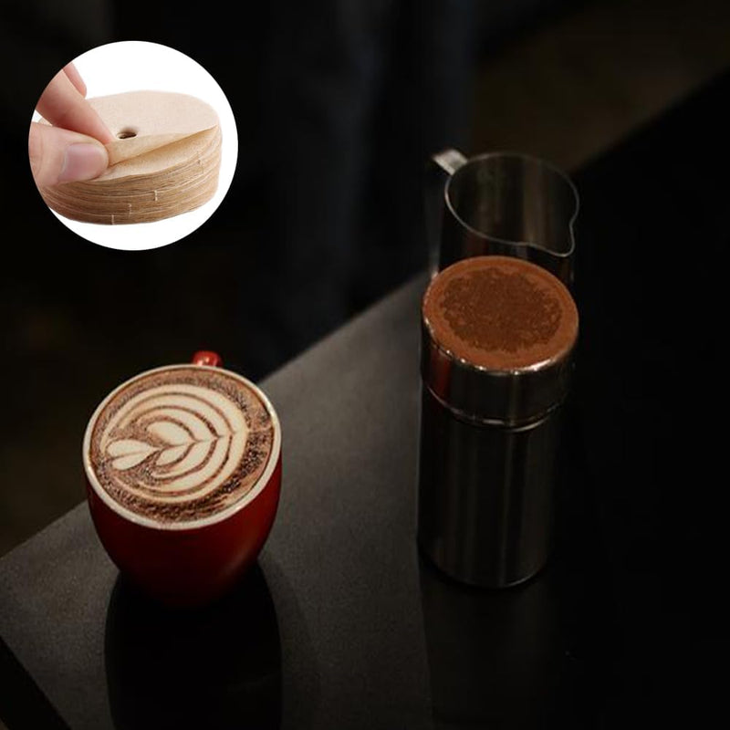 250 Pcs 3.75 inch Percolator Coffee Filters, Disposable Coffee Filter, Disc Unbleached Coffee Paper Filter for Premium Percolator (Brown)