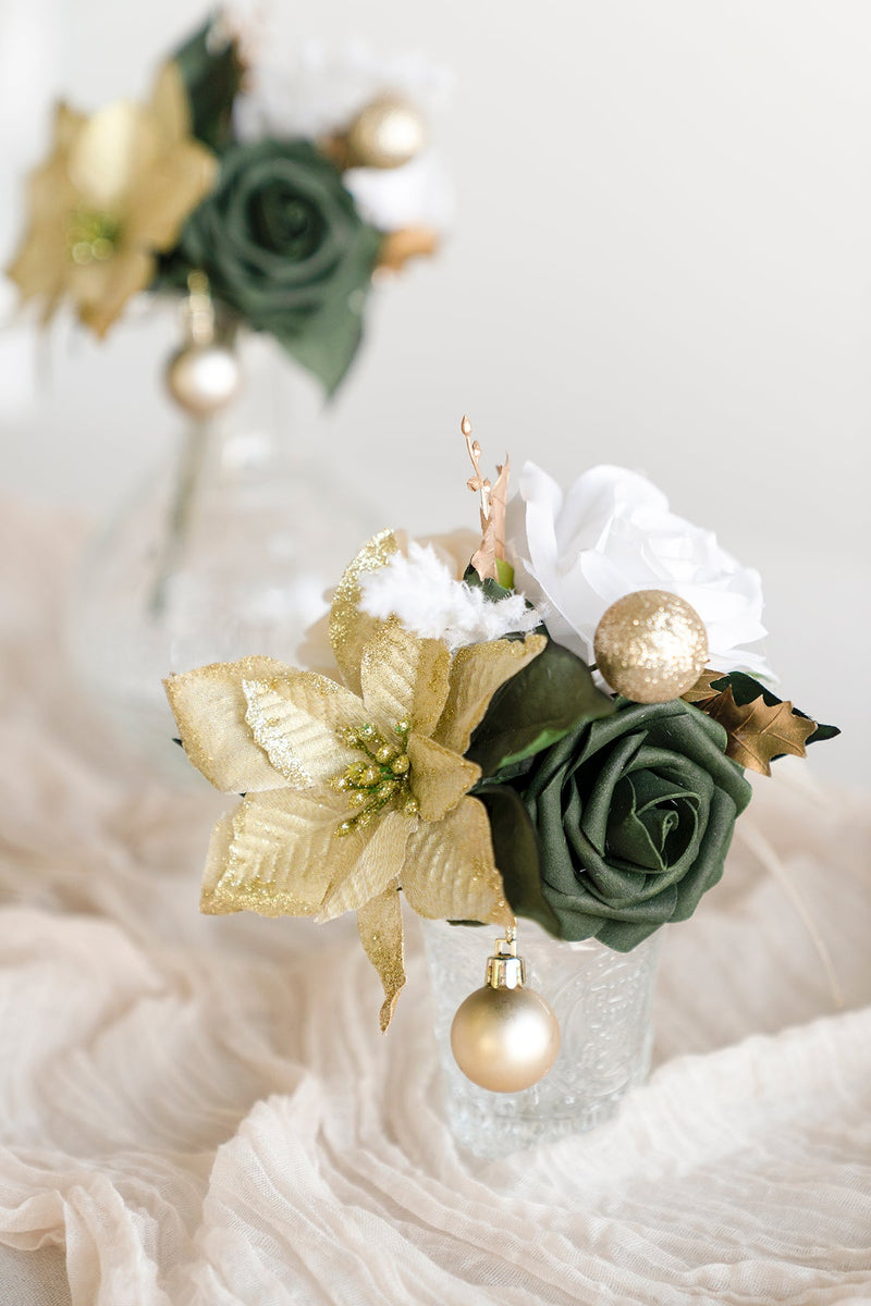 Champagne Mini Flower Centerpiece Set - Christmas