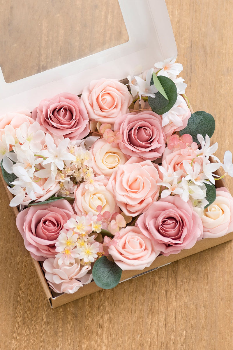 Blush  Cream Designer Flower Box Kit