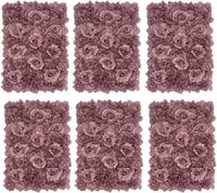 Flower Panels for Flower Wall (6 Pack) 24 Inch by 16 Inch Each | Flower Wall, Backdrop, Weddings, Event Decor, Bridal & Baby Shower, and Photography Décor (Purple)