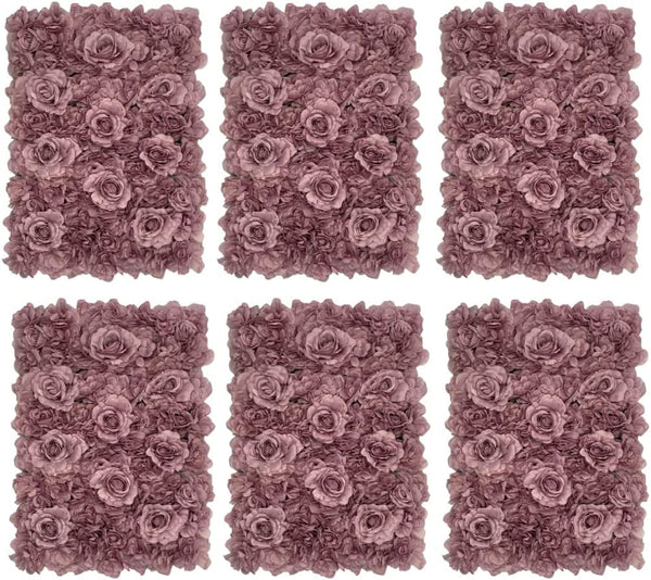 Purple Flower Wall Panels 6 Pack - Perfect for Weddings Events Bridal and Baby Showers and Photography Backdrops 24x16 Inches