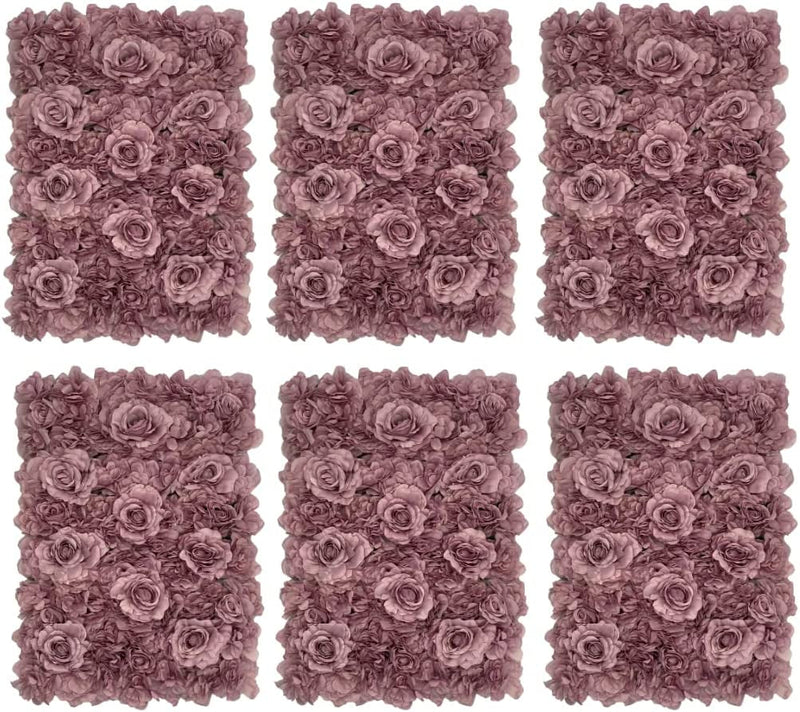 Purple Flower Wall Panels 6 Pack - Perfect for Weddings Events Bridal and Baby Showers and Photography Backdrops 24x16 Inches