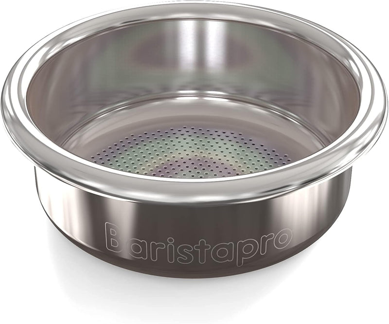 IMS Basket 58mm 18 gram Nanotech - Baristapro Precision Ridgeless Double Espresso Basket Filter fits most 58mm Portafilter. Make Superior Expresso Coffee Shots! Includes Gladwise Coffee Card.