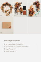 Pre-Arranged Wedding Decor Package in Black & Pumpkin Orange